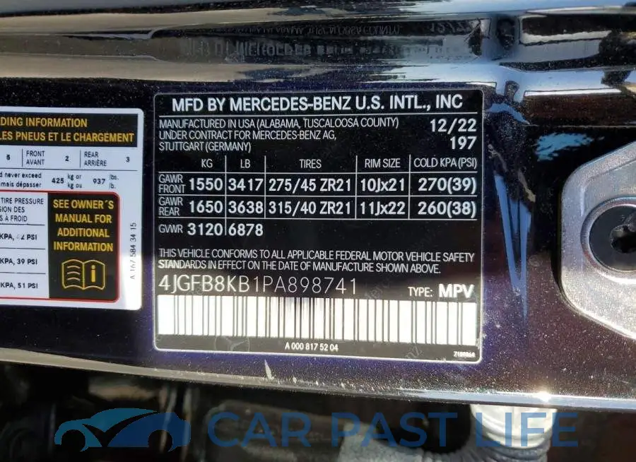 4JGFB8KB1PA898741# 14