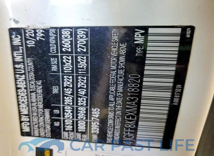 4JGFF8KEXMA318820# 14