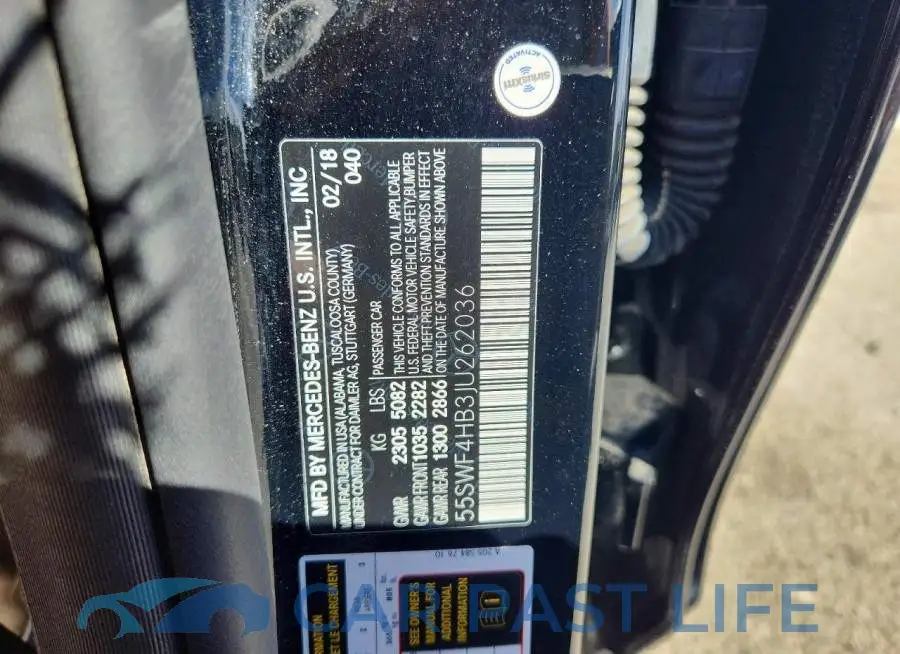 55SWF4HB3JU262036# 12