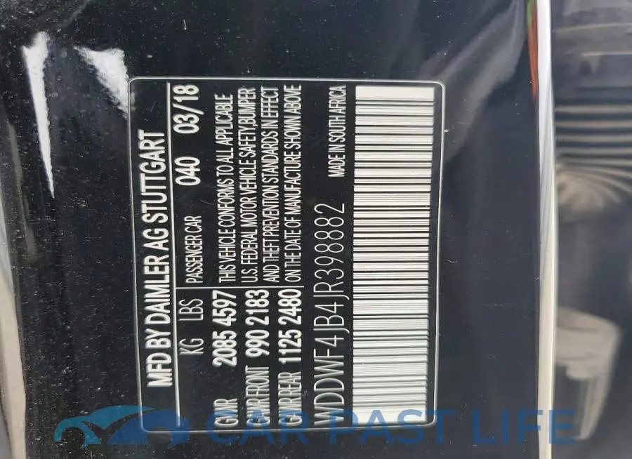WDDWF4JB4JR398882# 12