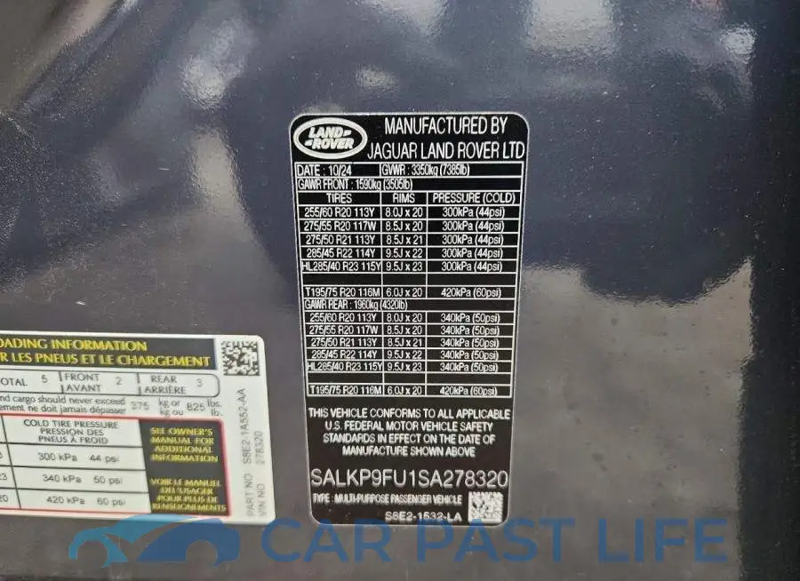 SALKP9FU1SA278320# 13