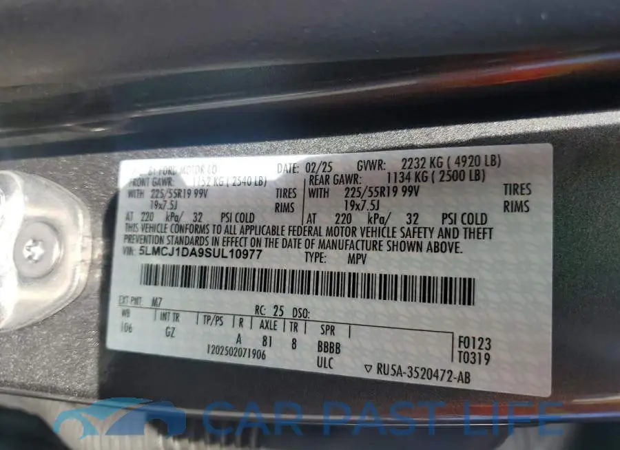 5LMCJ1DA9SUL10977# 13