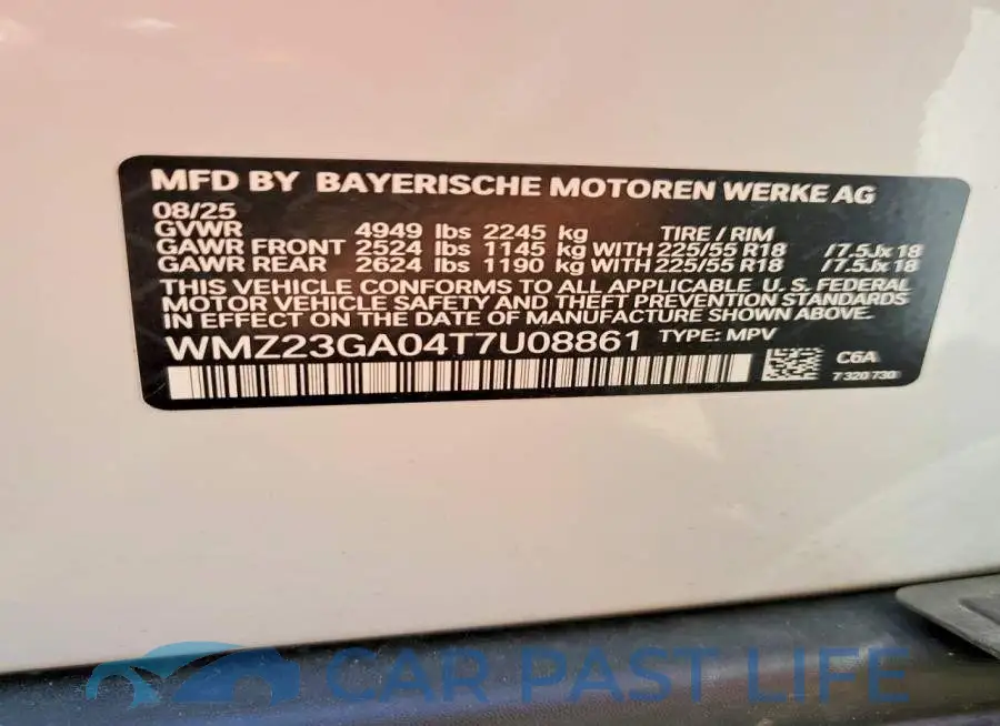 WMZ23GA04T7U08861# 13