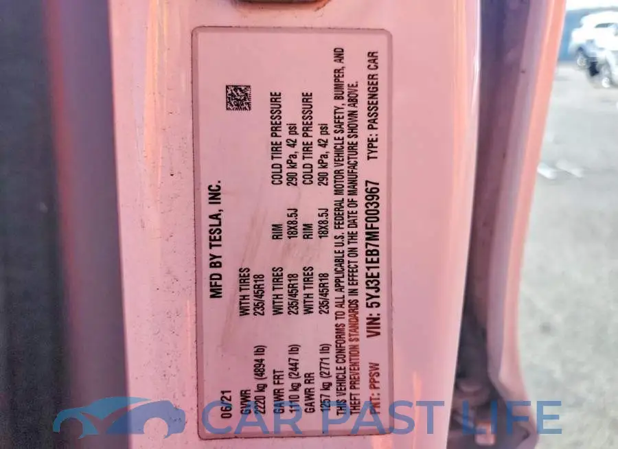 5YJ3E1EB7MF003967# 13