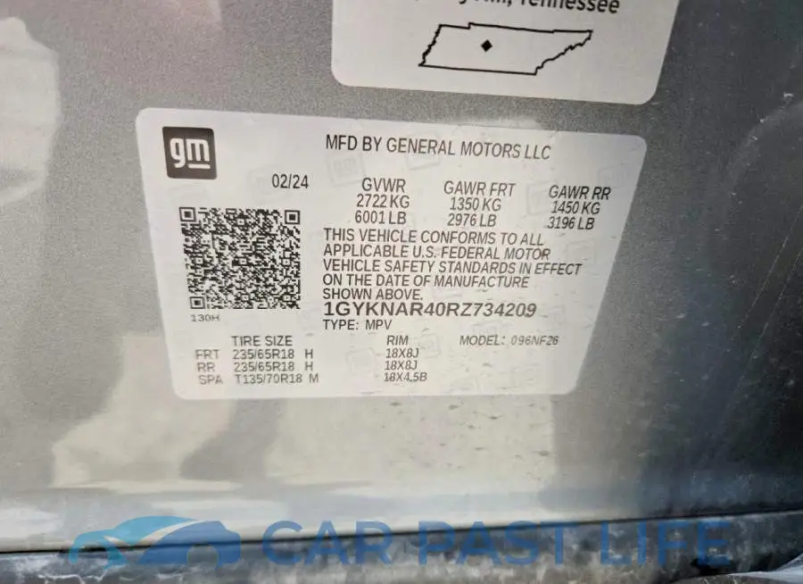 1GYKNAR40RZ734209# 13