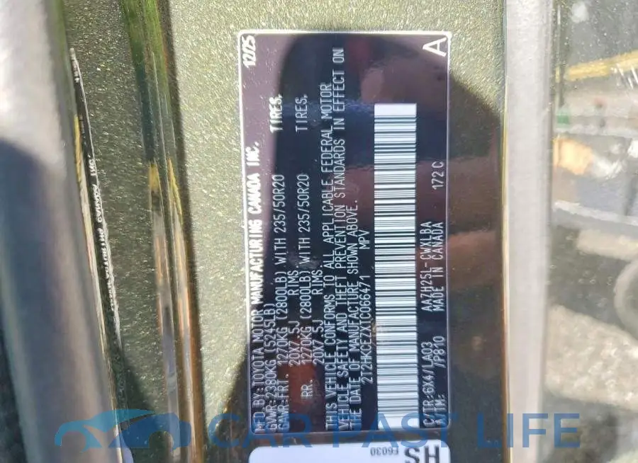 2T2HKCEZXTC066471# 13