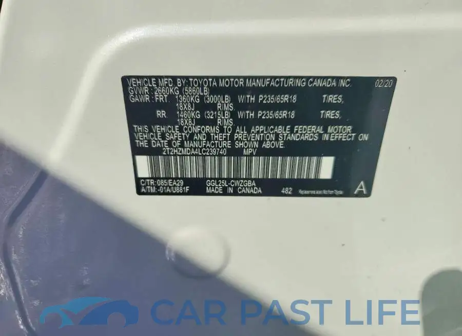 2T2HZMDA4LC239740# 13