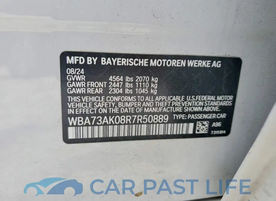 WBA73AK08R7R50889# 13
