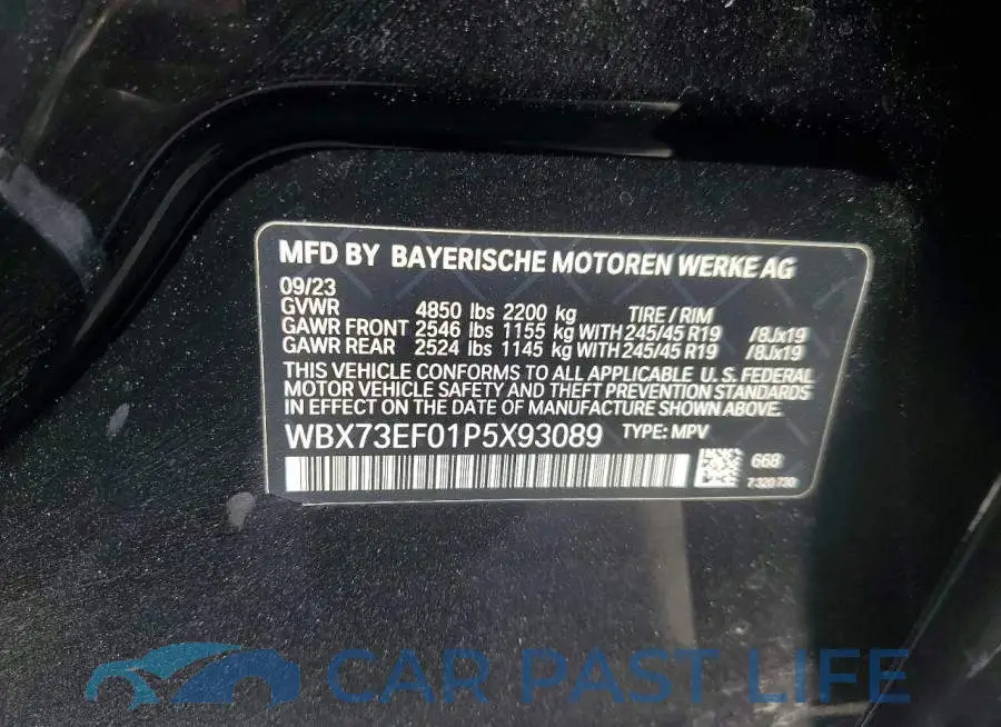 WBX73EF01P5X93089# 13