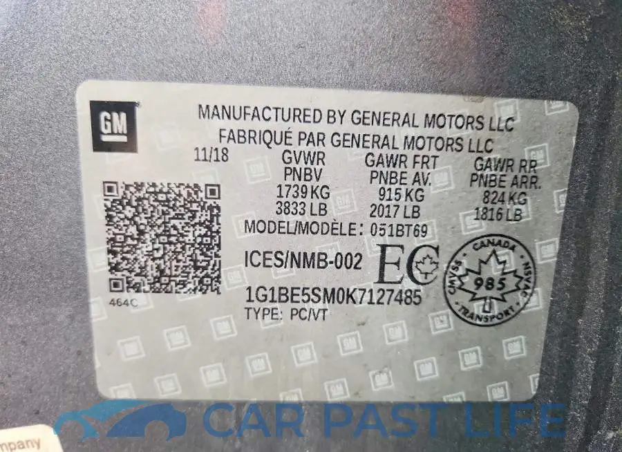 1G1BE5SM0K7127485# 12