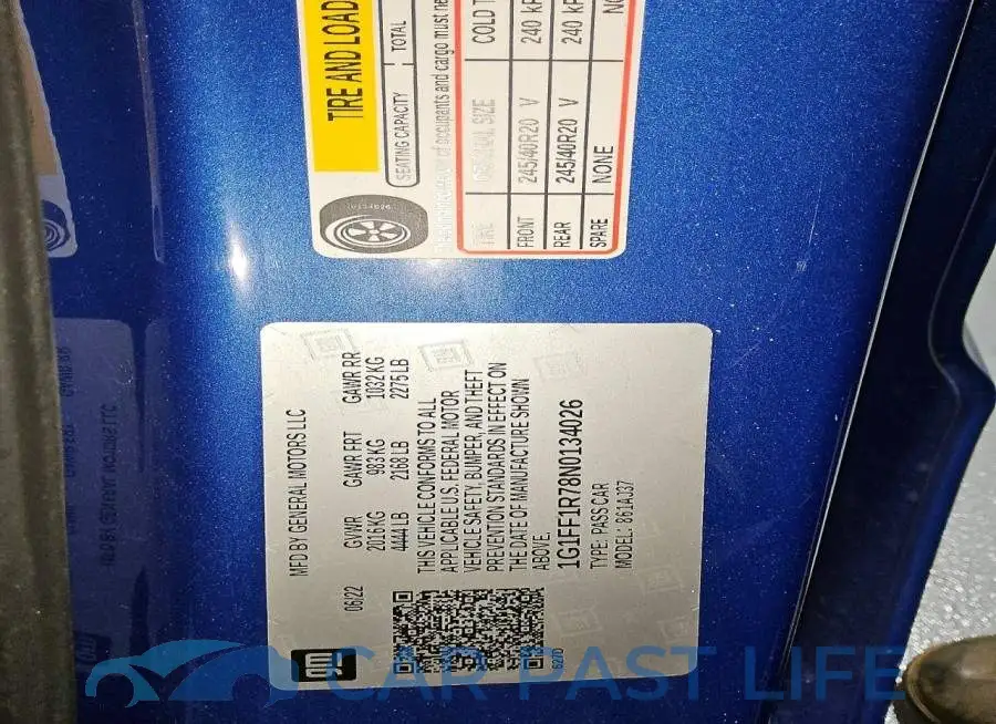 1G1FF1R78N0134026# 12
