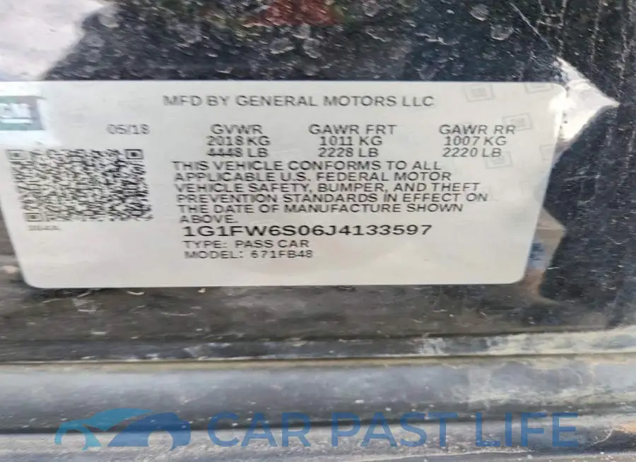 1G1FW6S06J4133597# 12