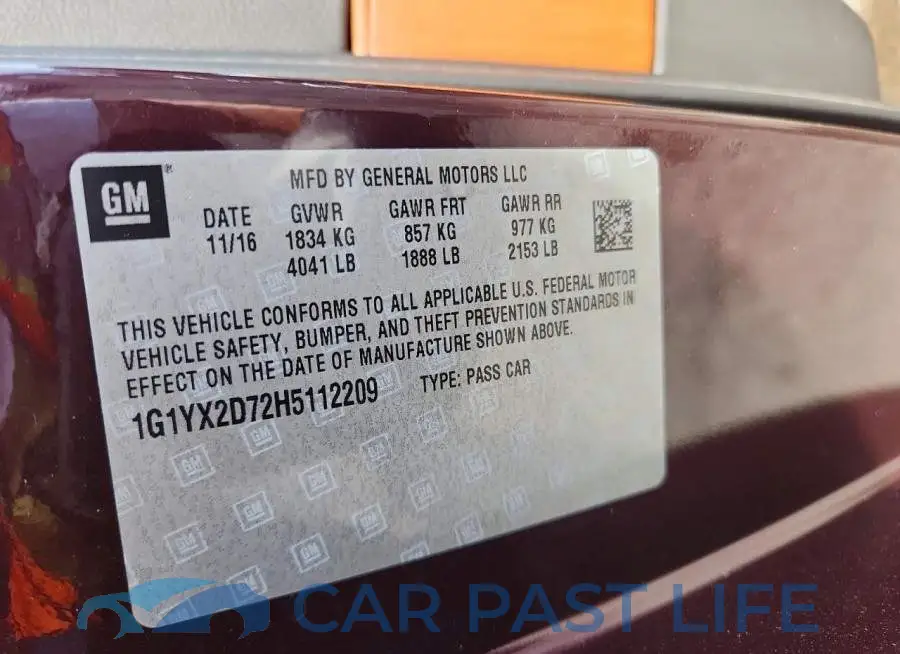 1G1YX2D72H5112209# 12