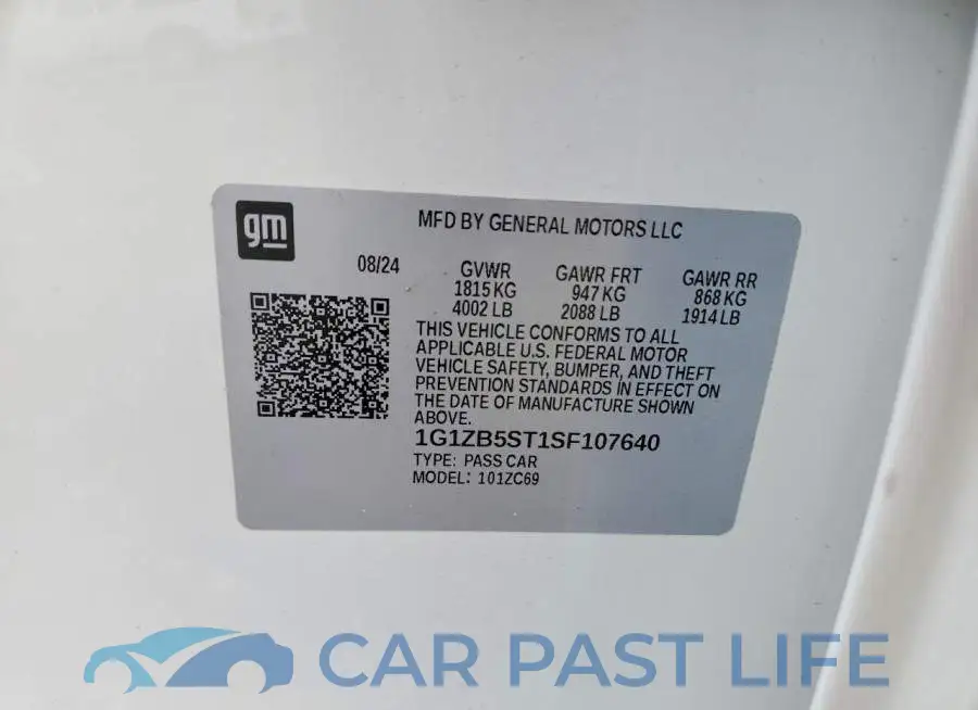 1G1ZB5ST1SF107640# 12