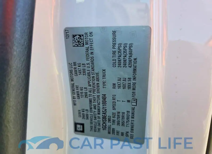 1GCHSBEA5J1180484# 13