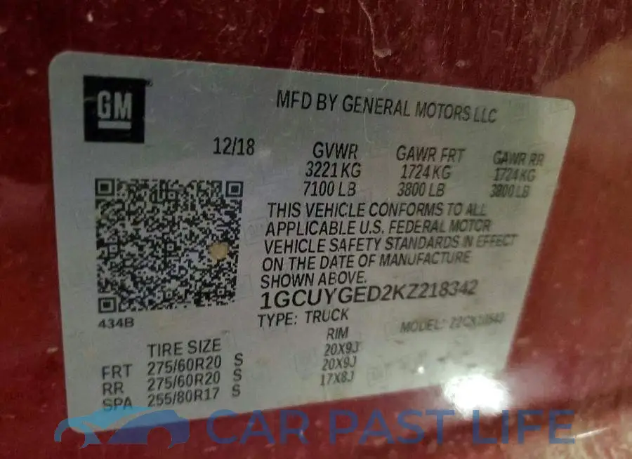 1GCUYGED2KZ218342# 13