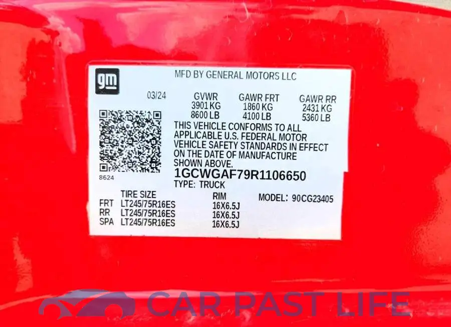 1GCWGAF79R1106650# 13