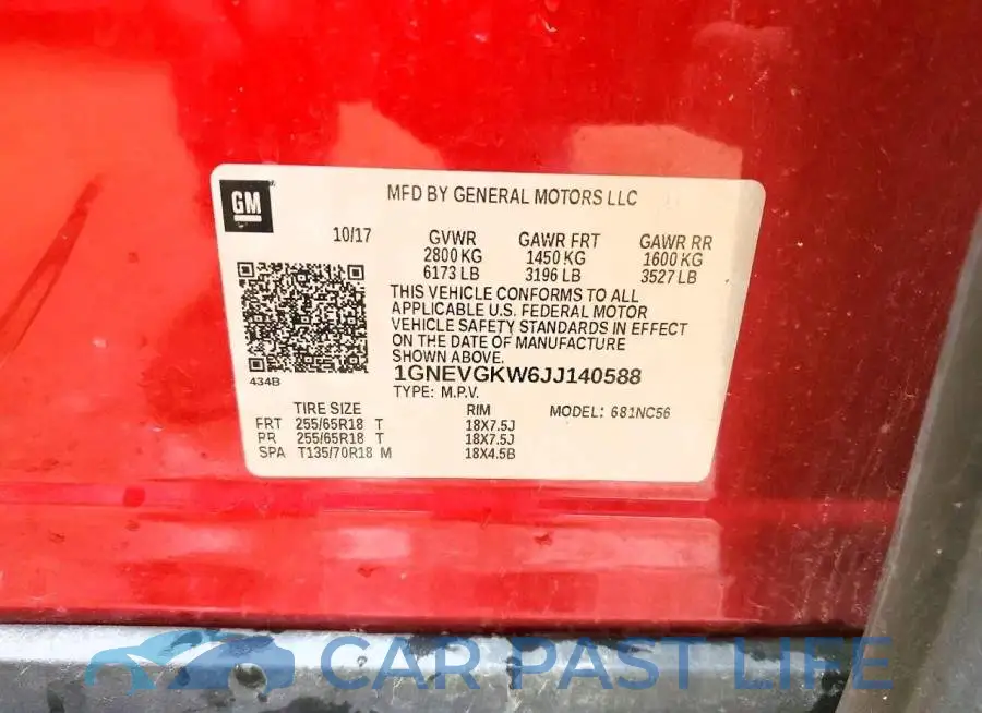 1GNEVGKW6JJ140588# 13