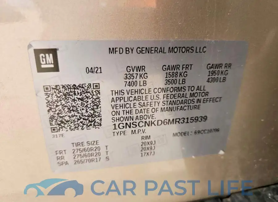 1GNSCNKD6MR315939# 14