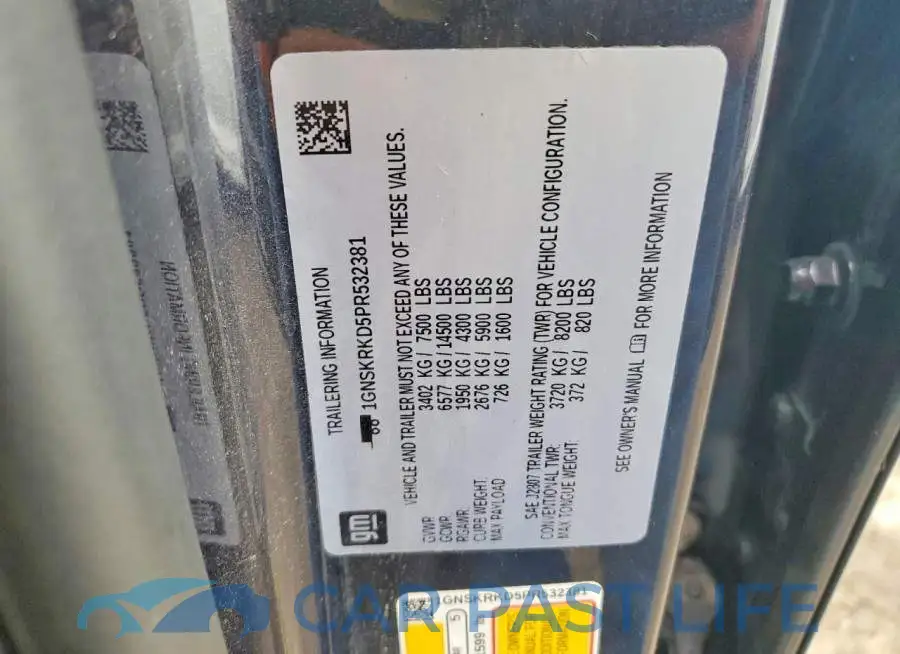 1GNSKRKD5PR532381# 13