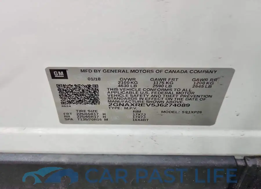 2GNAXREV5J6274089# 12