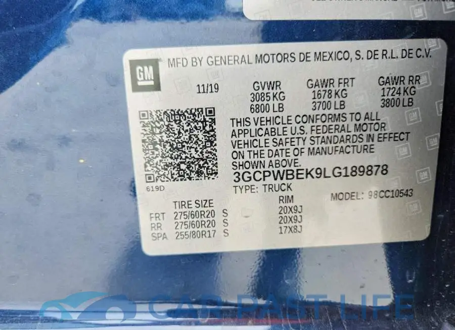 3GCPWBEK9LG189878# 12