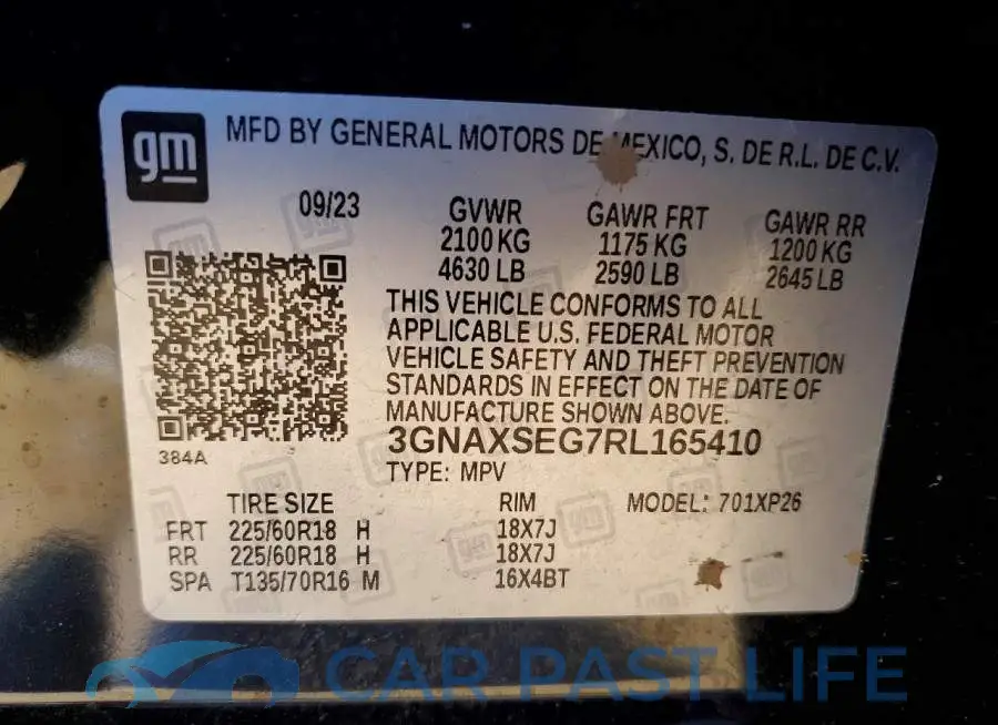 3GNAXSEG7RL165410# 14