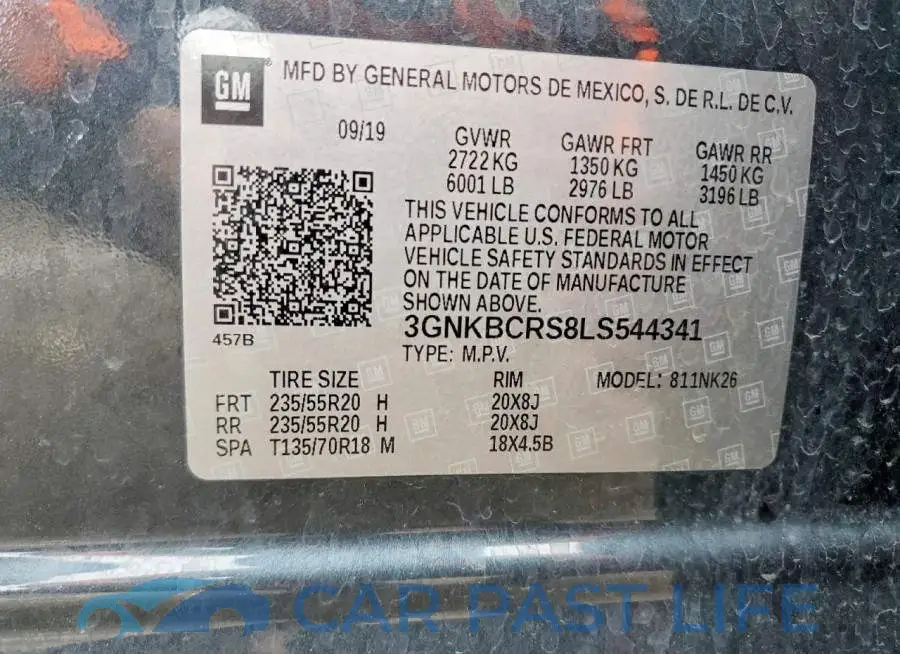 3GNKBCRS8LS544341# 14