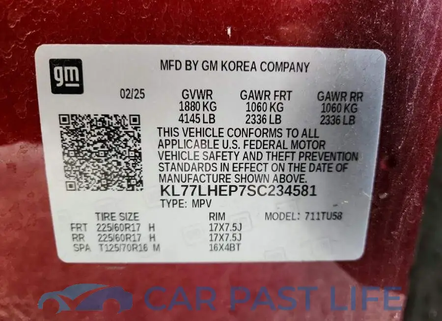 KL77LHEP7SC234581# 14