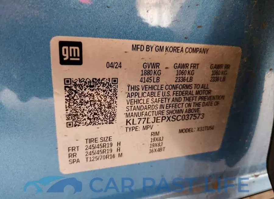 KL77LJEPXSC037573# 13