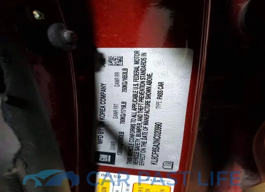 KL8CF6SA3NC020990# 11
