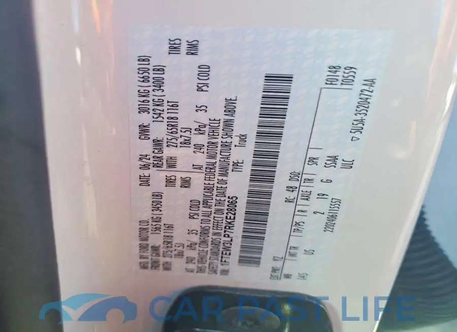 1FTEW3LP7RKE28065# 12