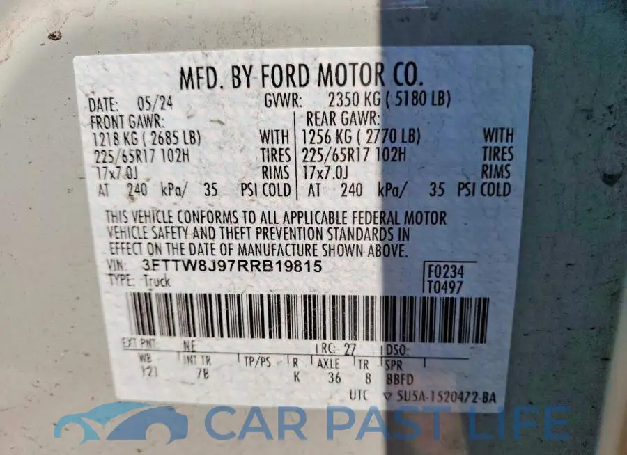 3FTTW8J97RRB19815# 12