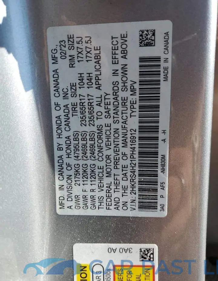 2HKRS4H21PH416912# 13