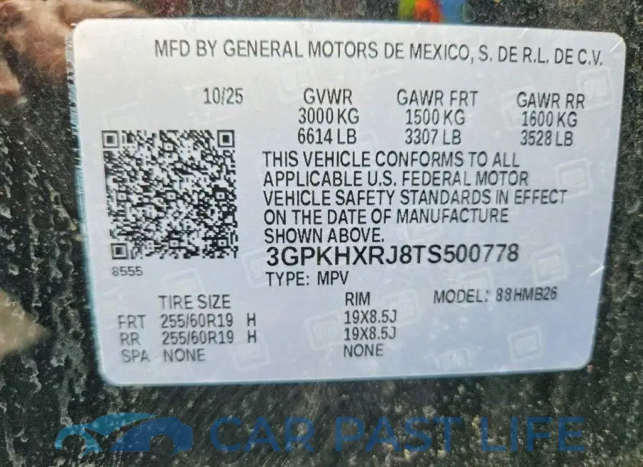 3GPKHXRJ8TS500778# 13