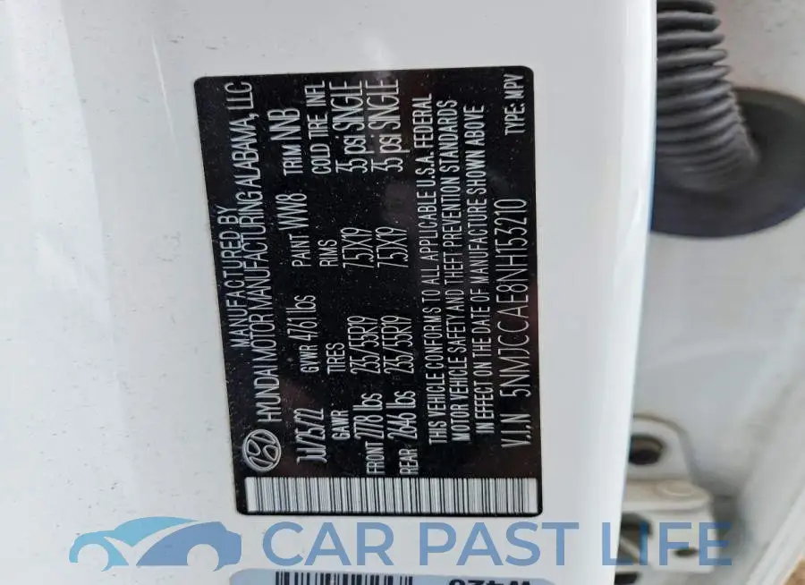 5NMJCCAE8NH153210# 13