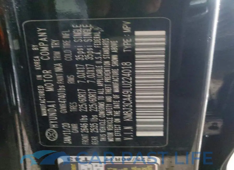 KM8J3CA49LU224018# 12