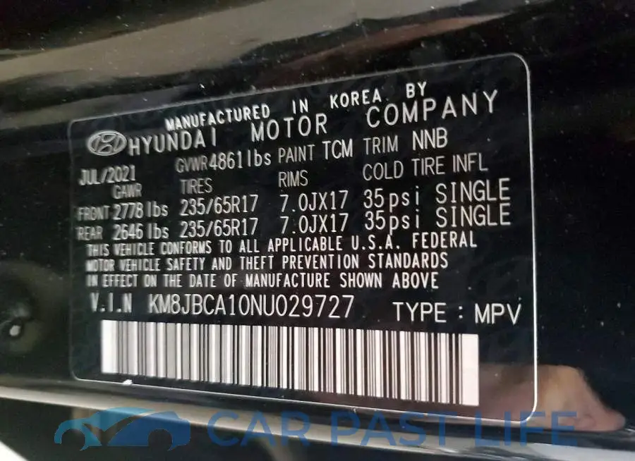 KM8JBCA10NU029727# 14