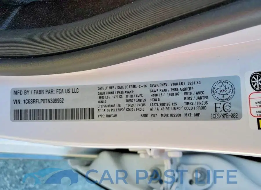 1C6SRFLP0TN309962# 12