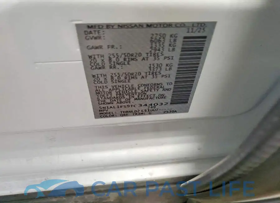 5N1AL1FS9TC344032# 14