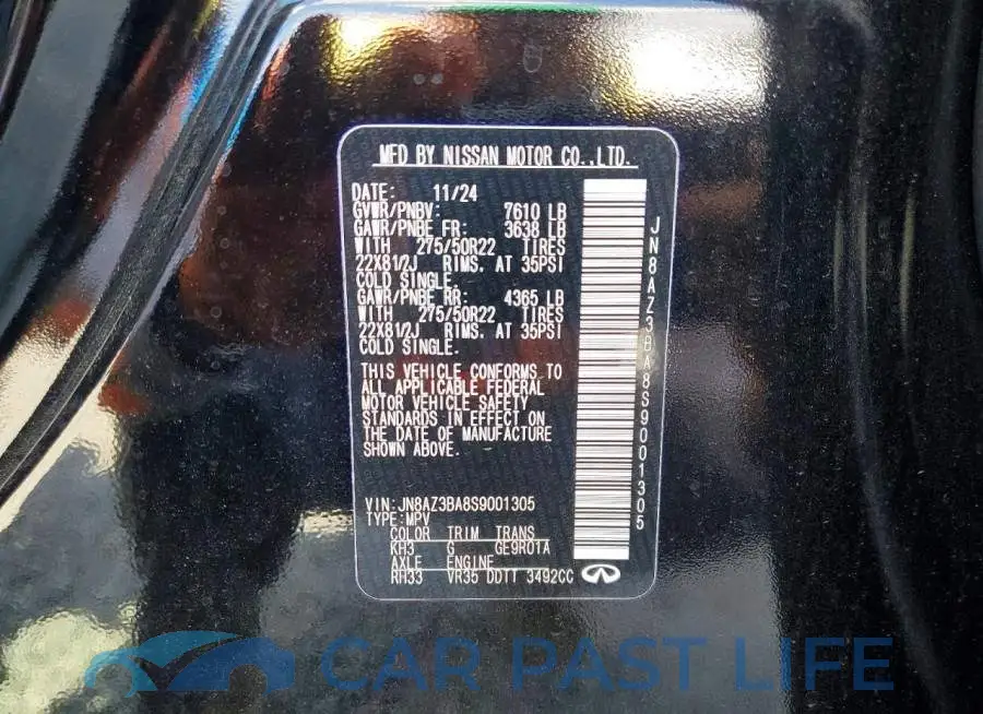 JN8AZ3BA8S9001305# 14