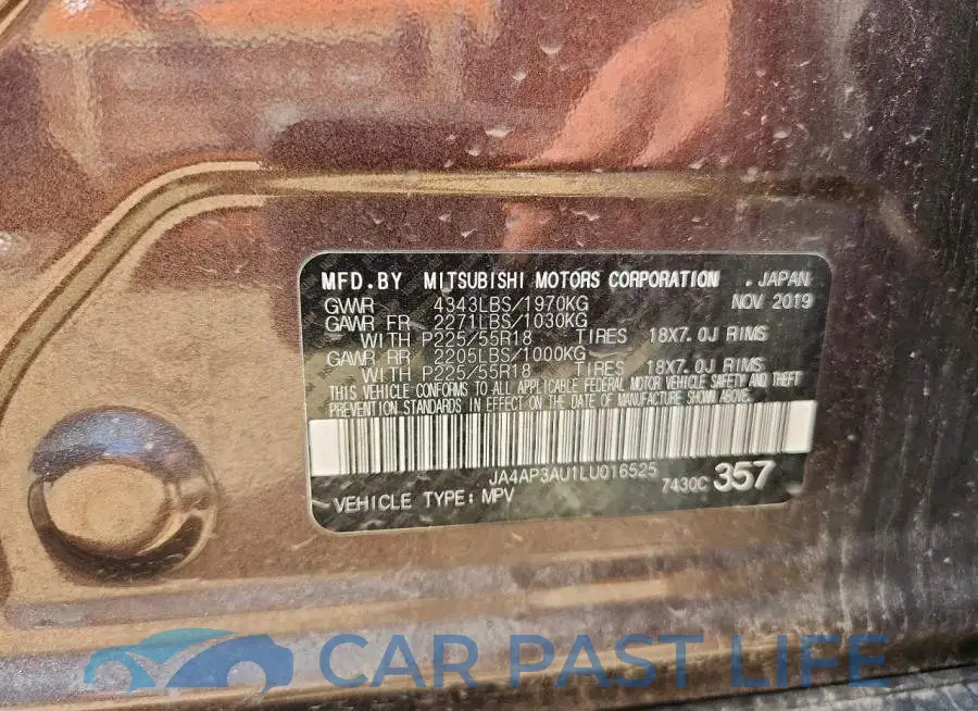JA4AP3AU1LU016525# 12