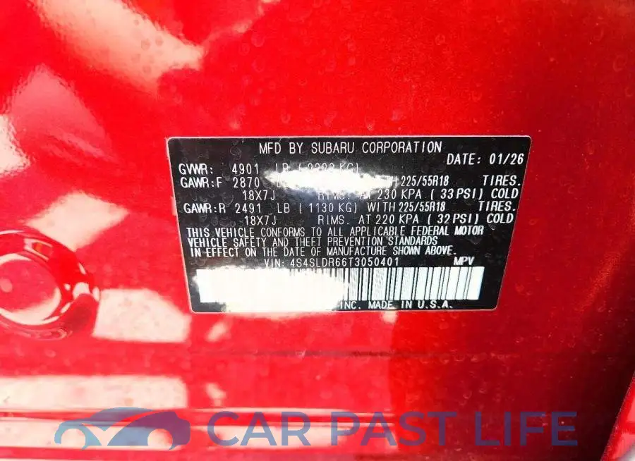 4S4SLDR66T3050401# 13