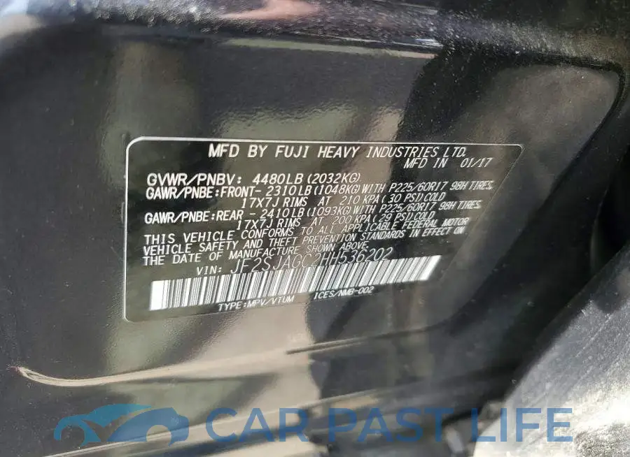 JF2SJAGC2HH536202# 13