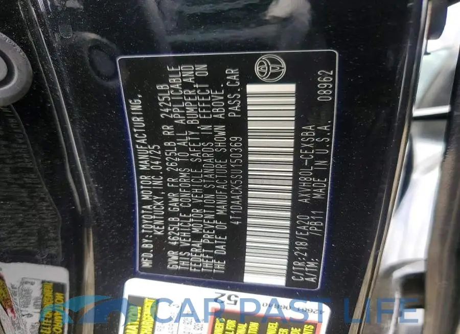 4T1DAACK5SU150369# 13