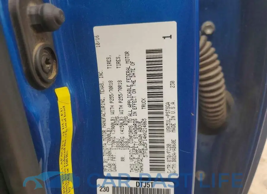 5TFEW5F14HX214865# 13