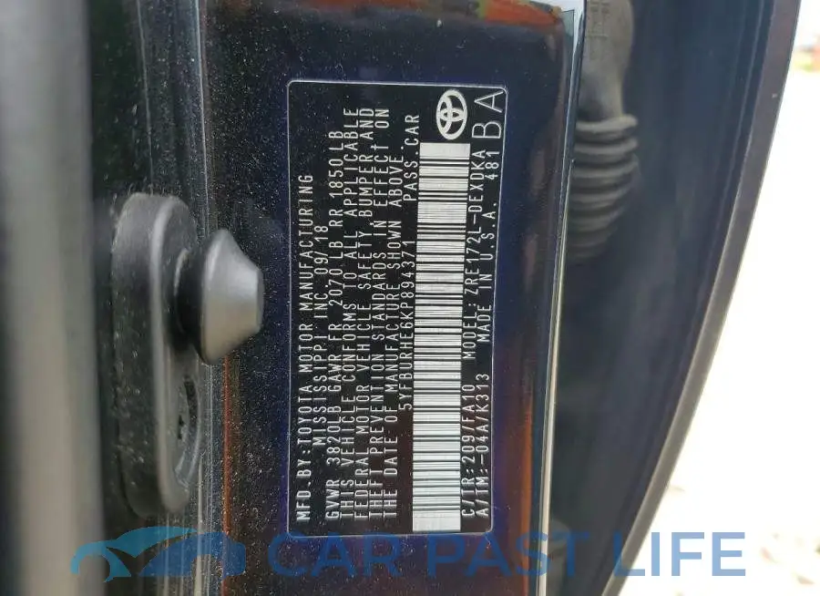 5YFBURHE6KP894371# 13