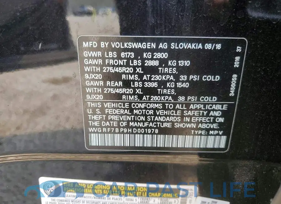 WVGRF7BP9HD001978# 13