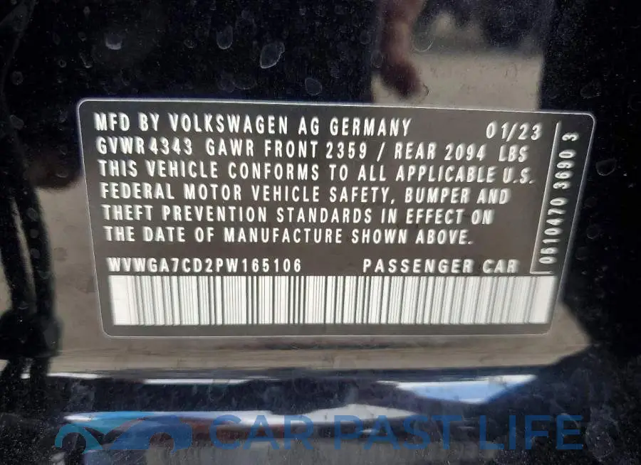 WVWGA7CD2PW165106# 12