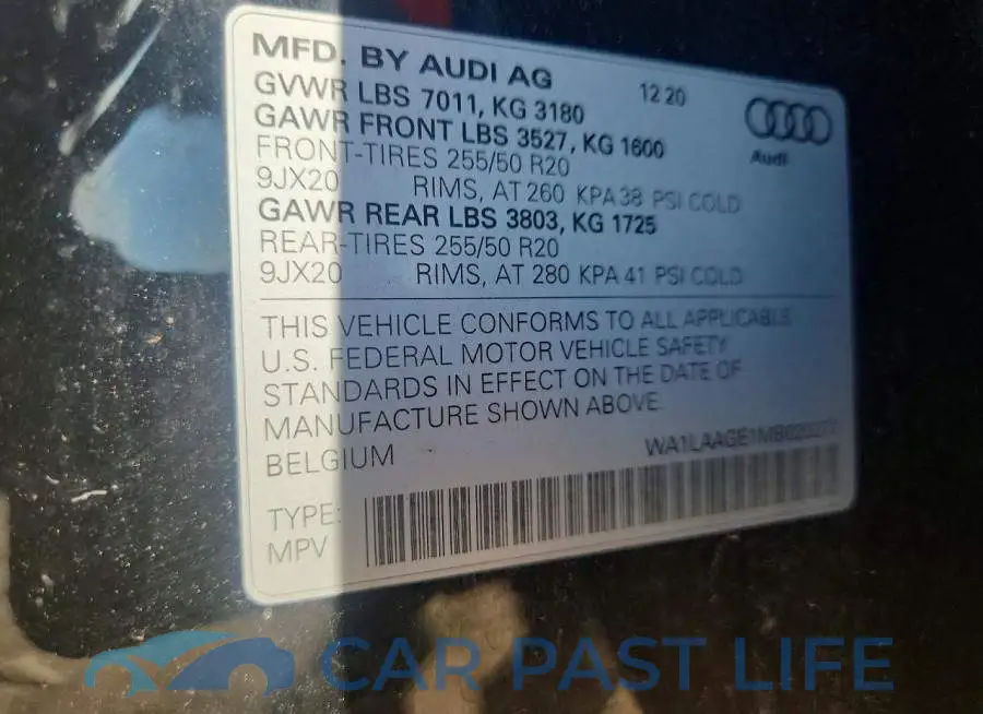 WA1LAAGE1MB020277# 13